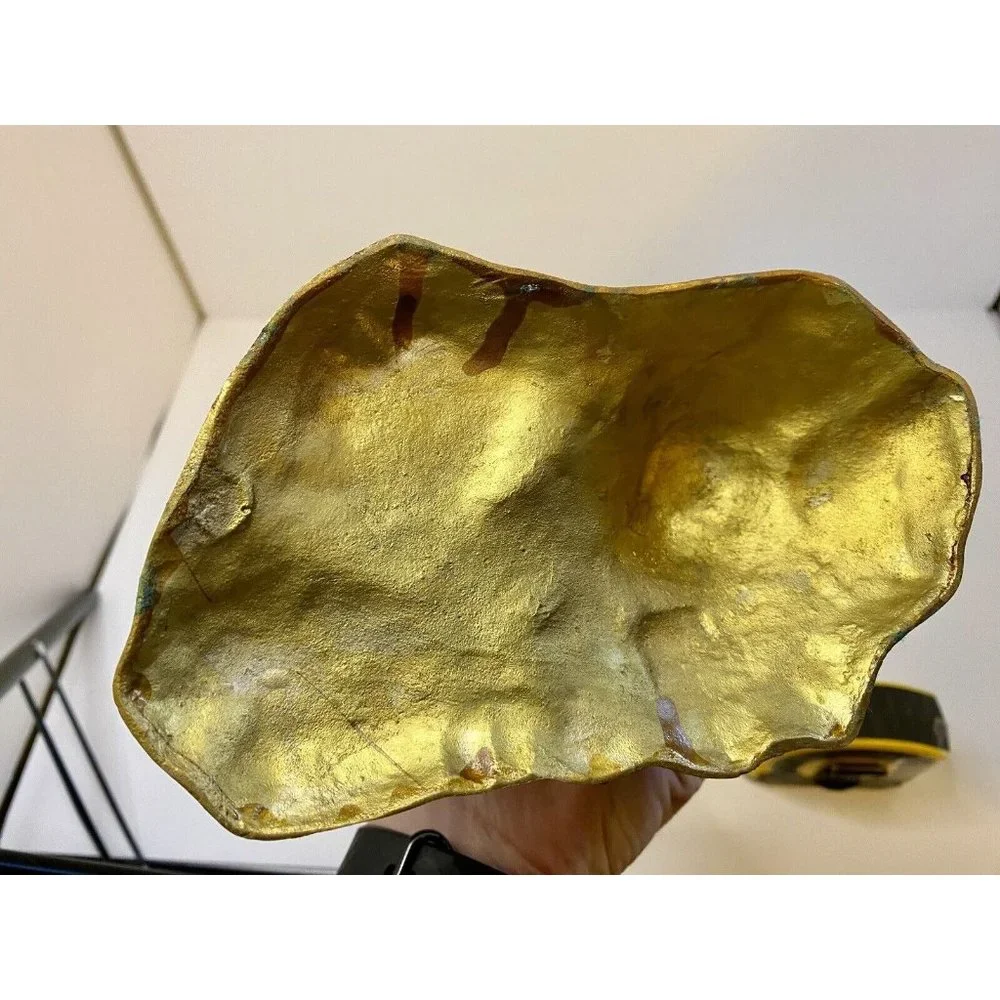 Vintage Brass Bear on‎ Rock Mountain Large 9” Made in Korea See All Pics As Is
